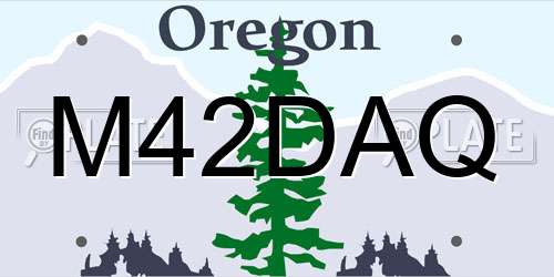 M42DAQ Oregon License Plate