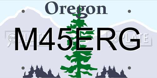 M45ERG Oregon License Plate