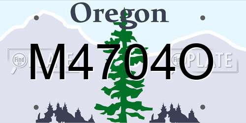 M4704O Oregon License Plate