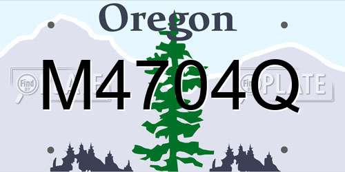 M4704Q Oregon License Plate