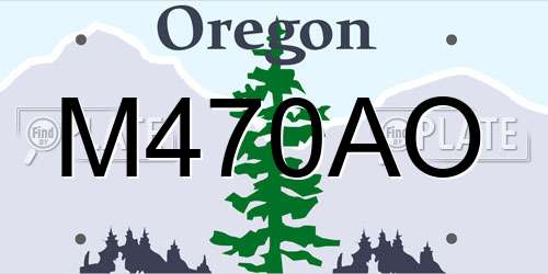 M470AO Oregon License Plate