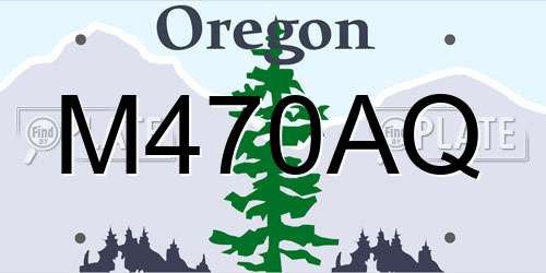 M470AQ Oregon License Plate