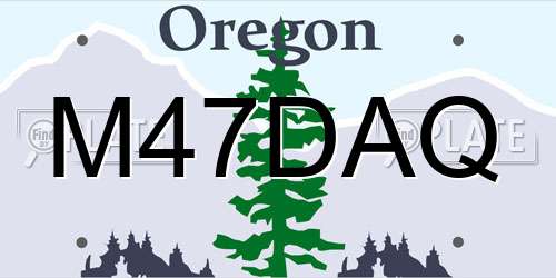 M47DAQ Oregon License Plate