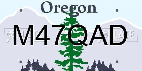 M47QAD Oregon License Plate