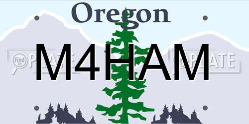 M4HAM Oregon License Plate