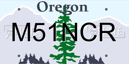 M51NCR Oregon License Plate