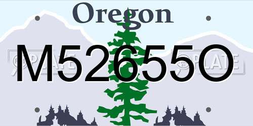 M52655O Oregon License Plate
