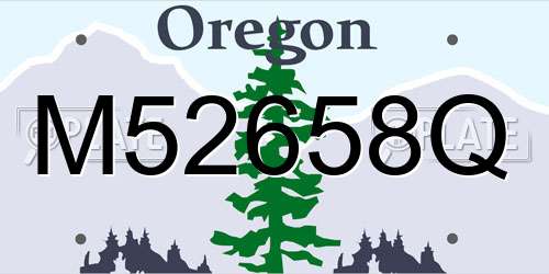 M52658Q Oregon License Plate