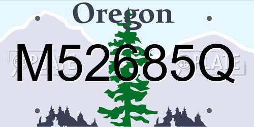 M52685Q Oregon License Plate