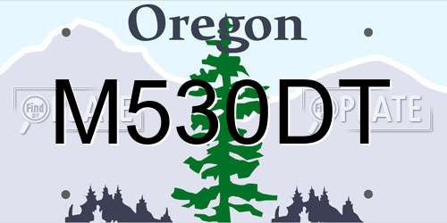 M530DT Oregon License Plate
