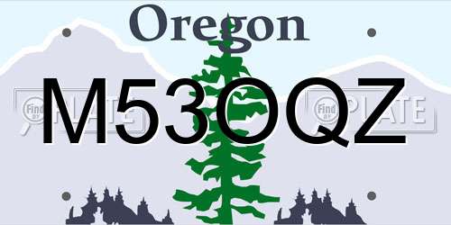 M53OQZ Oregon License Plate