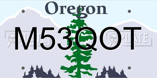 M53QOT Oregon License Plate