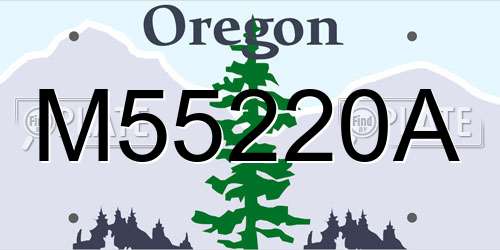 M55220A Oregon License Plate