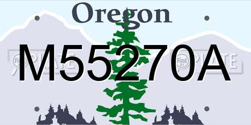 M55270A Oregon License Plate