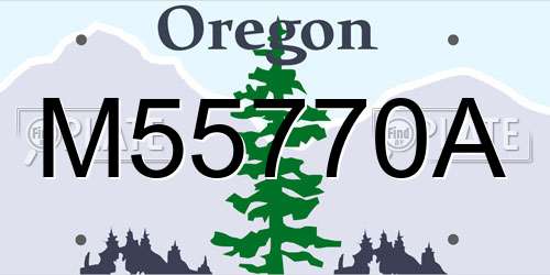 M55770A Oregon License Plate
