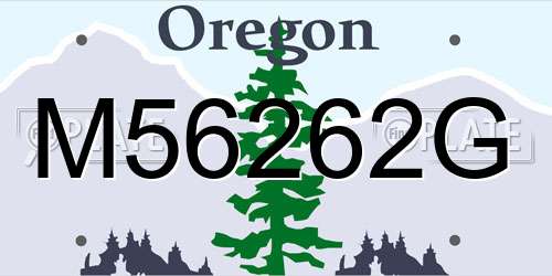 M56262G Oregon License Plate