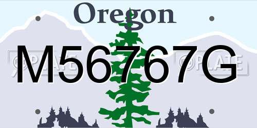 M56767G Oregon License Plate