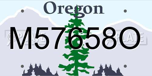 M57658O Oregon License Plate