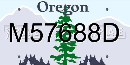 M57688D Oregon License Plate
