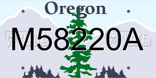 M58220A Oregon License Plate