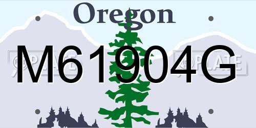 M61904G Oregon License Plate