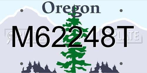 M62248T Oregon License Plate