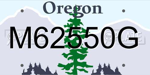 M62550G Oregon License Plate