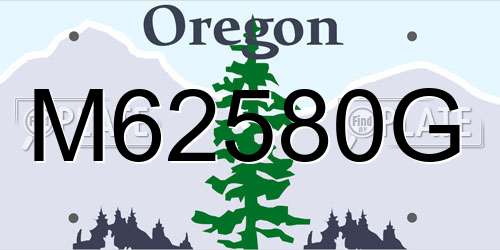 M62580G Oregon License Plate