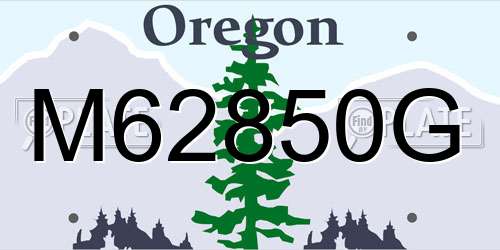 M62850G Oregon License Plate