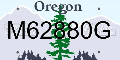 M62880G Oregon License Plate