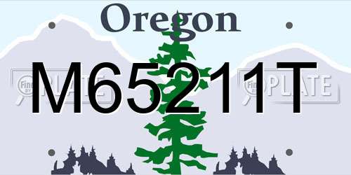 M65211T Oregon License Plate
