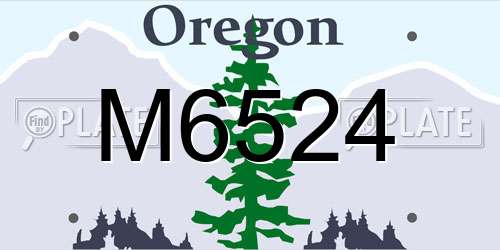 M6524 Oregon License Plate