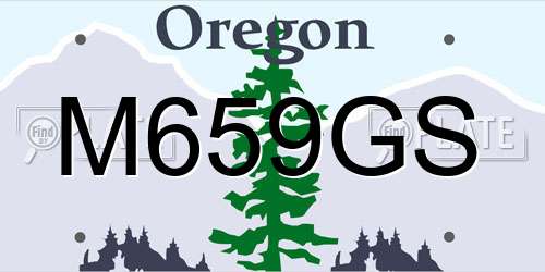 M659GS Oregon License Plate