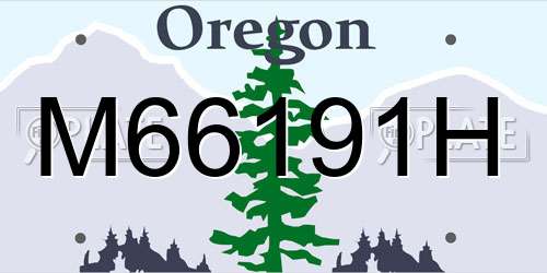 M66191H Oregon License Plate