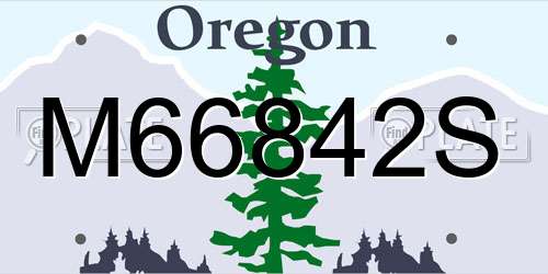 M66842S Oregon License Plate