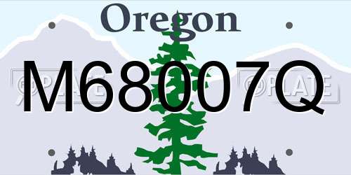 M68007Q Oregon License Plate