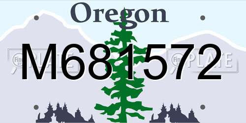 M681572 Oregon License Plate