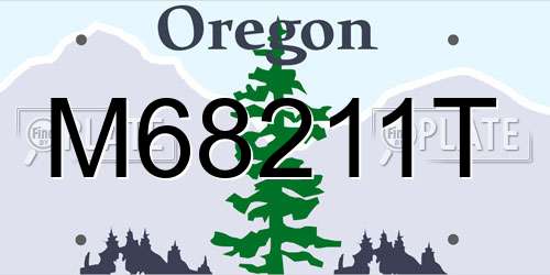 M68211T Oregon License Plate