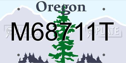 M68711T Oregon License Plate