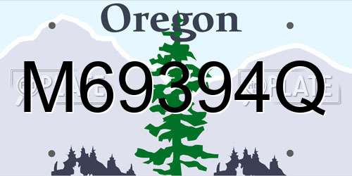 M69394Q Oregon License Plate