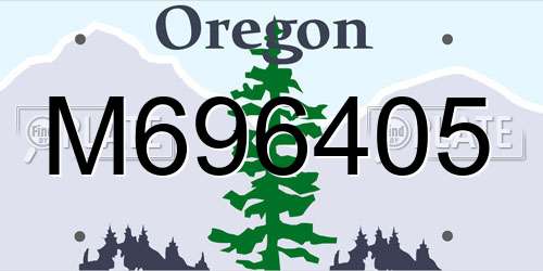 M696405 Oregon License Plate