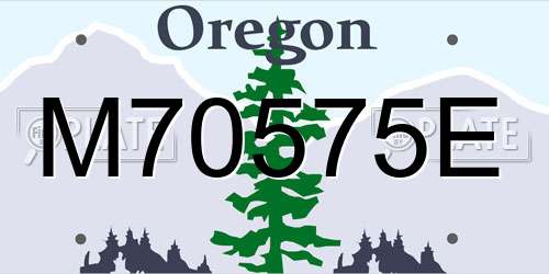 M70575E Oregon License Plate