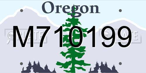 M710199 Oregon License Plate