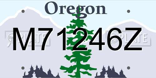 M71246Z Oregon License Plate