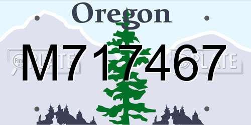 M717467 Oregon License Plate