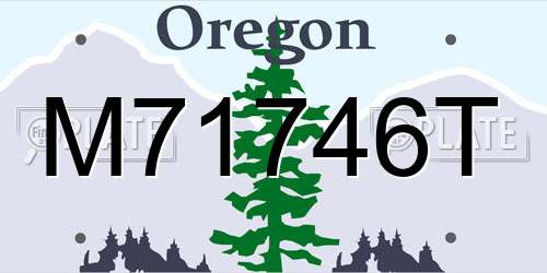 M71746T Oregon License Plate