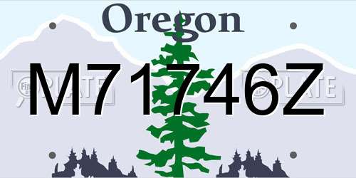 M71746Z Oregon License Plate