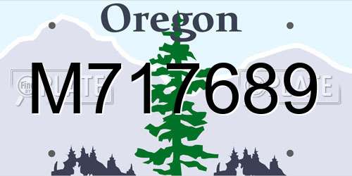 M717689 Oregon License Plate