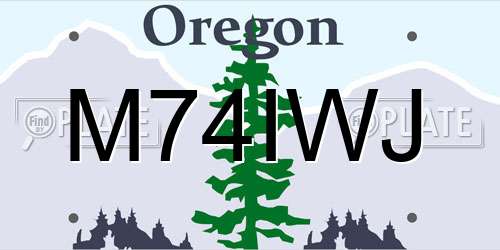 M74IWJ Oregon License Plate