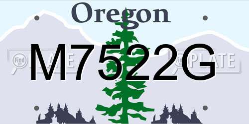 M7522G Oregon License Plate